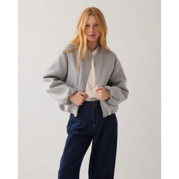 Summum Jacke Jacket bomber Classic wool 1s1249-11884 grey