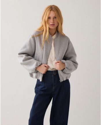 Summum Jacke Jacket bomber Classic wool 1s1249-11884 grey