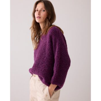 Summum Pullover Sweater soft boucle knit 7s7925-70030 wineberry