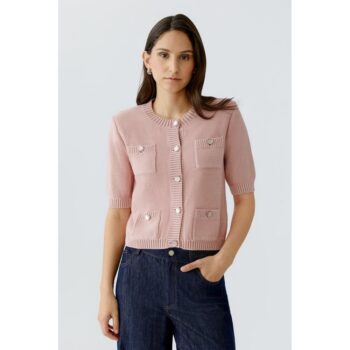 Oui 96613 Strickjacke dusty rose