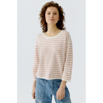 Oui 97624 Pullover white red