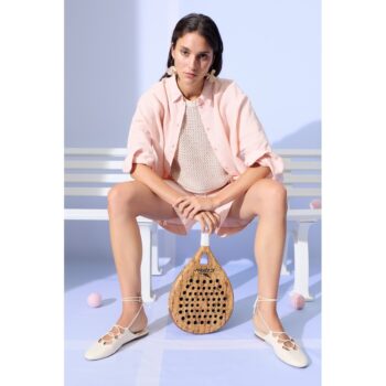 Oui Leinenbluse 97225 peach whip