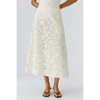 Oui 97361 Rock Midirock Spitzen Rock - eggnog