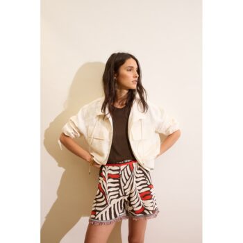 Oui Shorts 97504 dk brown offwhite