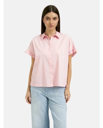 SMITH & SOUL 0426-0506 Bluse Blouse with Ruffle powder rosé