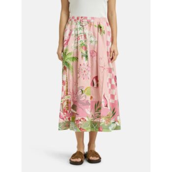 SMITH & SOUL 0426-0631F Rock Skirt powder rosé print