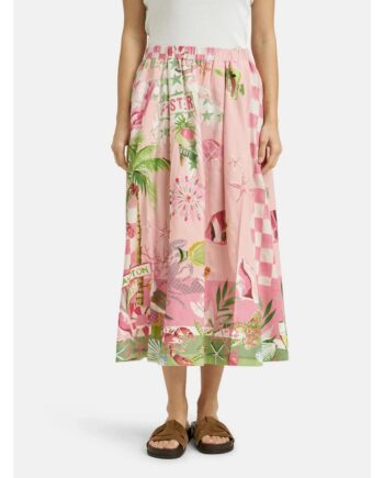 SMITH & SOUL 0426-0631F Rock Skirt powder rosé print