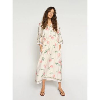 Mos Mosh 177970 MMBunno Big Orchid Kleid ecru