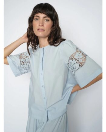 Mos Mosh 179730 MMRooma Cotoni Hemd Bluse skyway