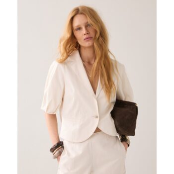 Summum 1S1307 Kurzärmeliger Blazer off white