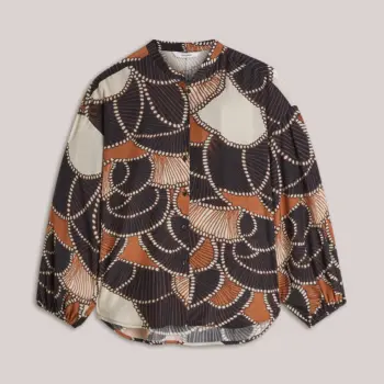 Summum 2S3458 Locker sitzende Bluse mit Print braun multi