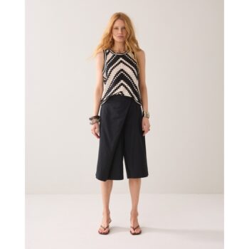 Summum 4S2990 Bermuda-Shorts mit Umschlag schwarz