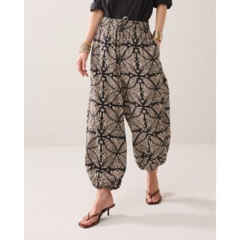 Summum 4S3001 Haremshosen Print schwarz multi