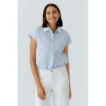 Oui 97228 Bluse lt blue white