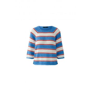 Oui Pullover 97923 lt blue red