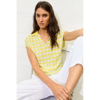 Oui Pullover 97550 yellow green