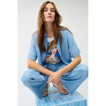 Oui Bluse 98654 lt blue denim