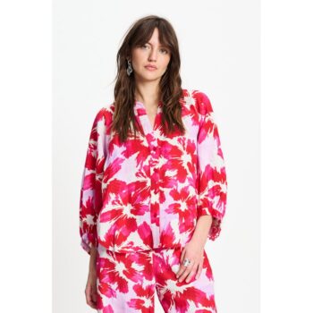 Pom Amsterdam SP9586 BLOUSE - Bubble Bloom Lavender Linen