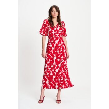 Pom Amsterdam SP9589 DRESS - Crinkle Bubble Bloom Red