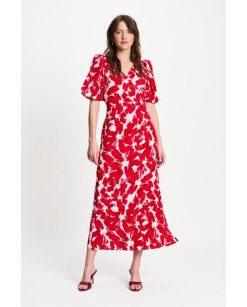 Pom Amsterdam SP9589 DRESS - Crinkle Bubble Bloom Red