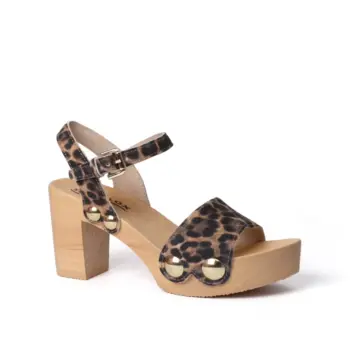 Softclox S3337 EILYN High Heel Sandalette Leolook taupe (natur)