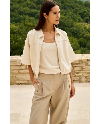 YAYA 01-511053-604 Jacke im Denimlook mit lockerer Passform creme