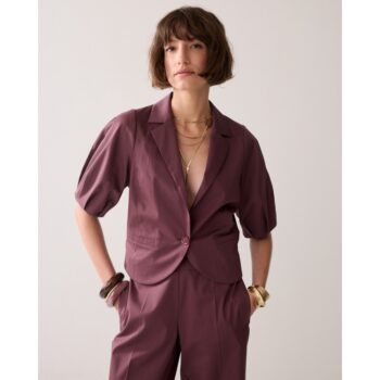 Summum 1s1307-11816 Kurzärmeliger Blazer deep fig