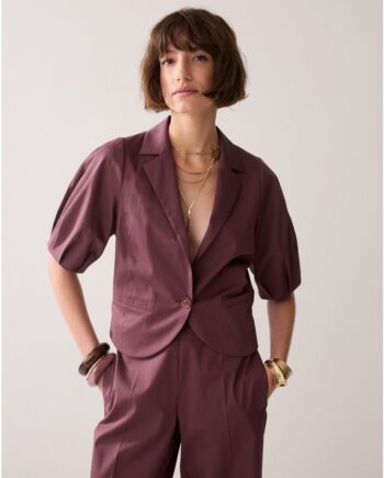 Summum 1s1307-11816 Kurzärmeliger Blazer deep fig