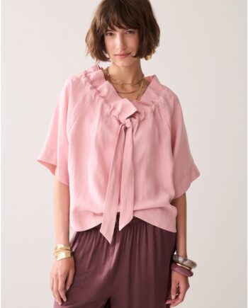 Summum 2s3502-12372 Wear-your-Way-Oberteil aus Leinenblend rosa