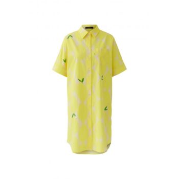 Oui Kleid Tunika Hemdblusenkleid 97176 yellow stone
