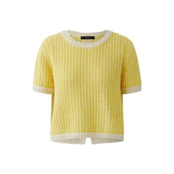 Oui Pullover 97263 white yellow