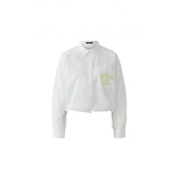Oui Bluse Hemdbluse 97538 optic white