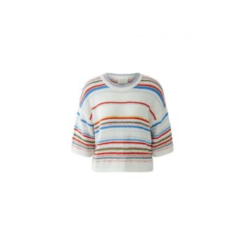 Oui Pullover 97852 white red