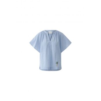Oui Bluse 98656 lt blue white