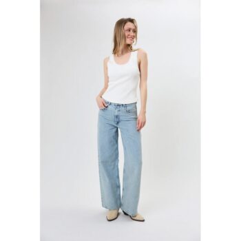 Oh April Jeans Aline Denim Pants Light Blue Wash