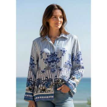 Miss Goodlife MG13888 Bluse Blue Spirt