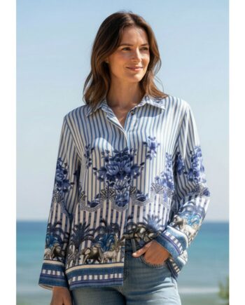 Miss Goodlife MG13888 Bluse Blue Spirt
