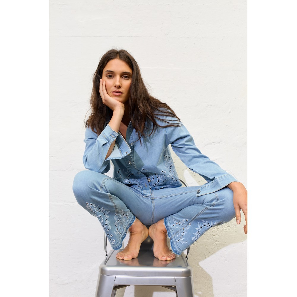 Oui Jeansjacke 98384 blue