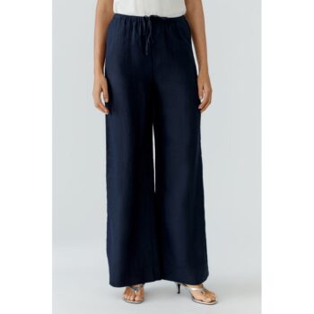 Oui 0097139-5742 Leinenhose dark blue