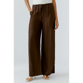 Oui 0097139-8734 Leinenhose demitasse