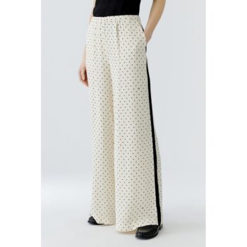 Oui Hose 98704 white black