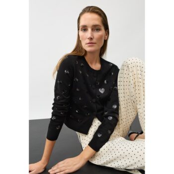 Oui Strickjacke 97984 black