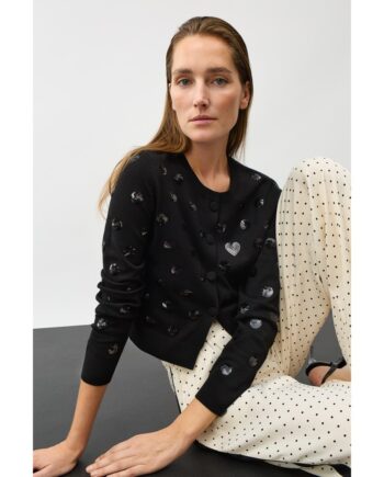 Oui Strickjacke 97984 black