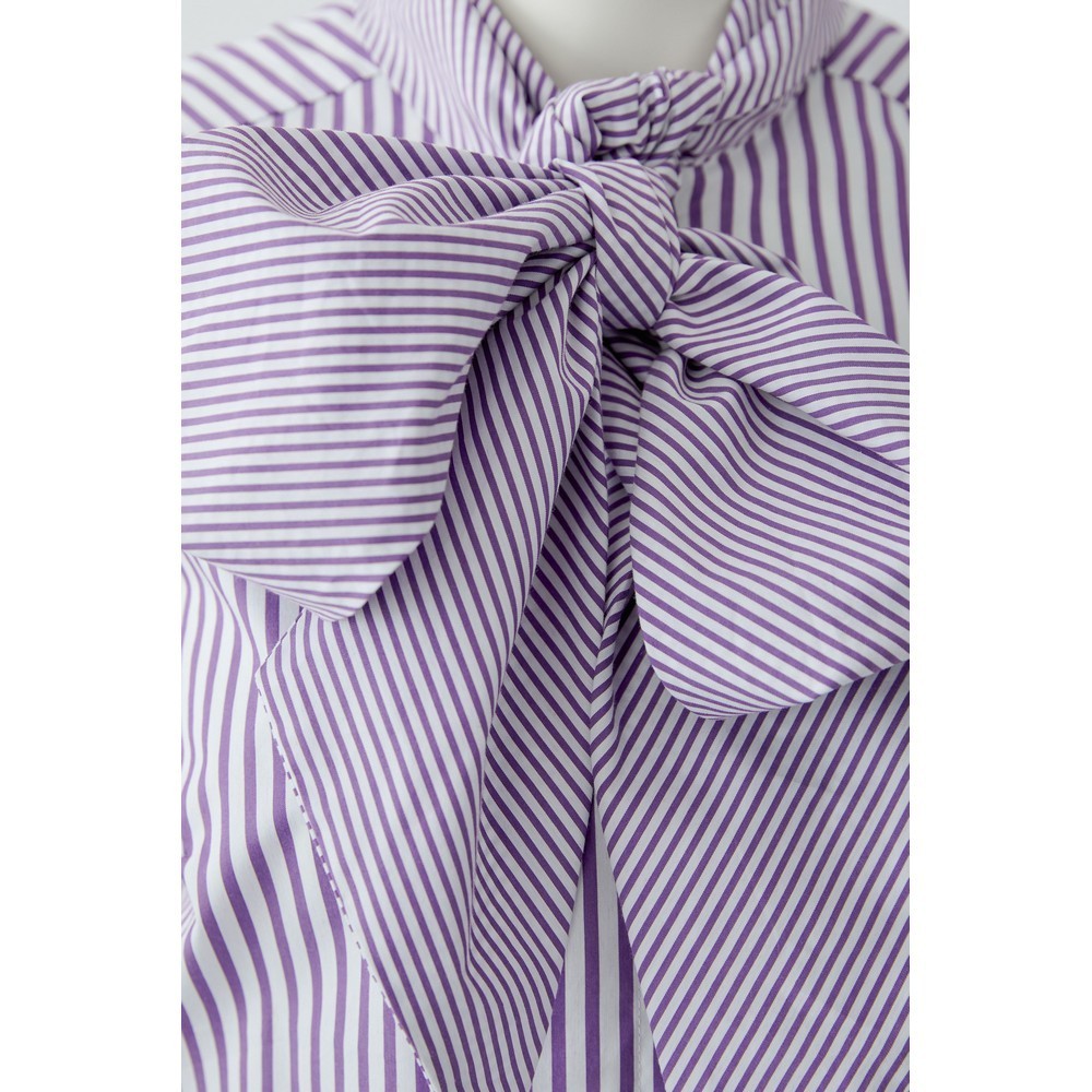 Oui 100415 Schluppenbluse white violett