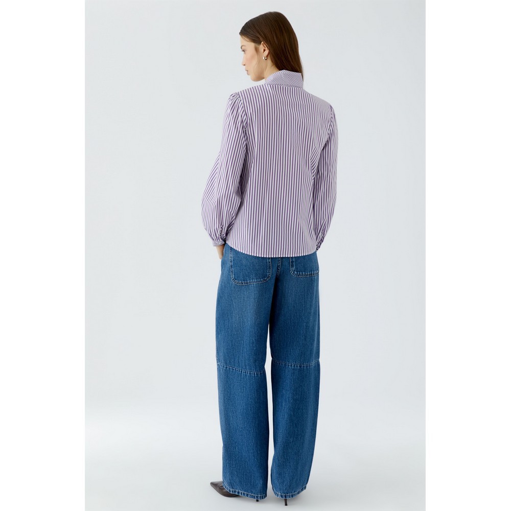Oui 100415 Schluppenbluse white violett