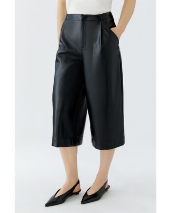 Oui 94127 Bundfaltenhose Bermuda black