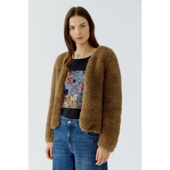 Oui Strickjacke 98071 brown