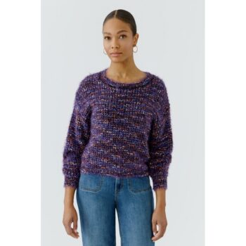Oui Pullover 98969 black violett