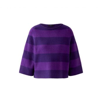 Oui 98974 Pullover violett gestreift