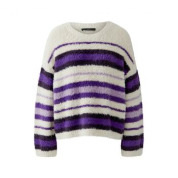 Oui Pullover 98977 white violett